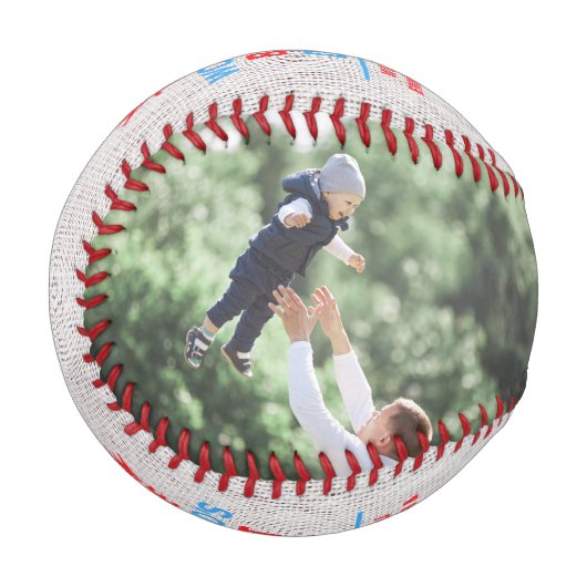 世界の最高のパパパーソナライズされた2枚 野球ボール (正面左)