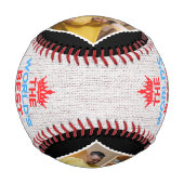 世界の最高のパパパーソナライズされた4枚 野球ボール (裏面)