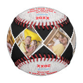 世界の最高のパパパーソナライズされた4枚 野球ボール (正面)