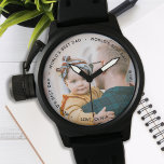 世界の最高のパパパーソナライズされたPhoto Watch 腕時計<br><div class="desc">世界の最高のパパ❤️。この父の日あなたのパパをサプライズカスタムフォトウォッチで。彼は子運供をお気に入りのどこへでも連れて行ける。文字読のハートとの「世界最高のパパ」と私はあなたを愛し…子供名。写真でパーソナライズお気に入りの!Aは全てのパパに！COPYRIGHT © 2020 Judy Burrows,  Black Dog Art - All Rights Reserved.世界の最高のパパパーソナライズされたPhoto Watch</div>