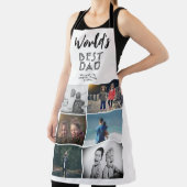 世界の最高のパパファミリー6フォトコラージエプロン エプロン (インサイチュ)
