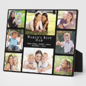 世界の最高のパパフォトコラージブラック フォトプラーク (側面)