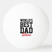 世界の最高のパパブラック&レッドファーザーの日 卓球ボール (正面)