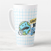 世界の最高のパパマグ父の日贈り物 カフェラテマグ (左アングル)