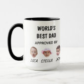 世界の最高のパパマグ | カスタムベビー顔マググ マグカップ (左)