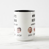 世界の最高のパパマグ | カスタムベビー顔マググ マグカップ (中央)