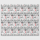 世界の最高のパパモダンタイポグラフィ |父の日 ラッピングペーパー (フラット)