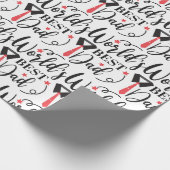 世界の最高のパパモダンタイポグラフィ |父の日 ラッピングペーパー (角)