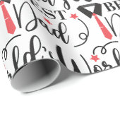 世界の最高のパパモダンタイポグラフィ |父の日 ラッピングペーパー (ロールコーナー)