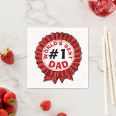 世界の最高のパパレッドリボン スタンダードカクテルナプキン (インサイチュ)