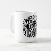 世界の最高のパパヴィンテージタイポグラフィ コーヒーマグカップ (正面左)