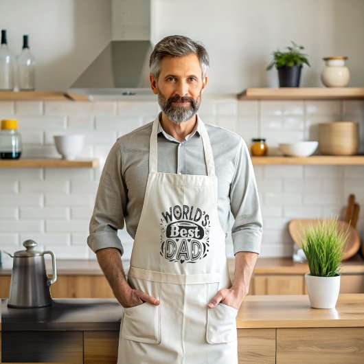 世界の最高のパパヴィンテージタイポグラフィ ロングエプロン