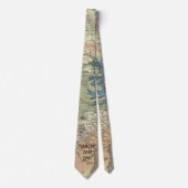 世界の最高のパパヴィンテージマップ父の日 ネクタイ (正面)