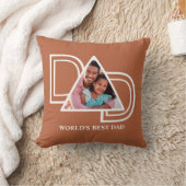 世界の最高のパパ写真カスタムラスト父の日 クッション (ブランケット)