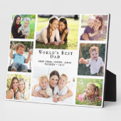 世界の最高のパパ写真コラージュ フォトプラーク (側面)