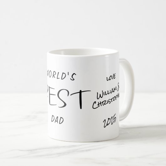 世界の最高のパパ写真 コーヒーマグカップ (正面右)