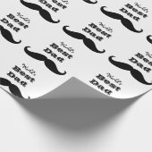 世界の最高のパパ口ひげ ラッピングペーパー (角)