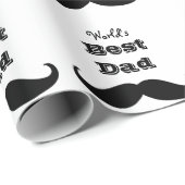 世界の最高のパパ口ひげ ラッピングペーパー (ロールコーナー)