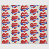 世界の最高のパパ子の名前または文字を追加 ラッピングペーパー (フラット)