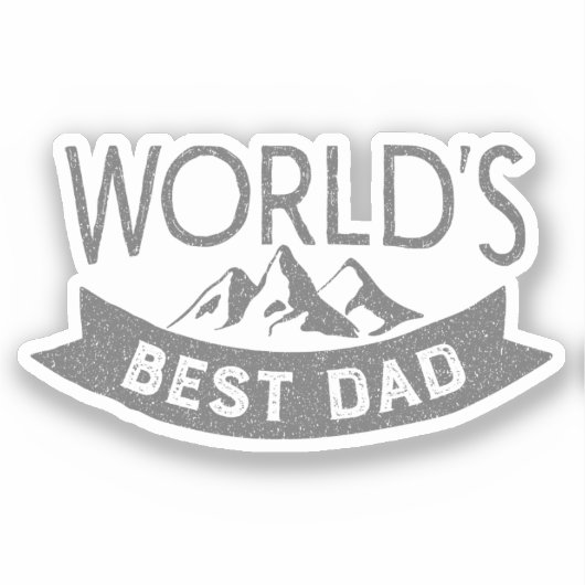 世界の最高のパパ山脈 シール (正面)