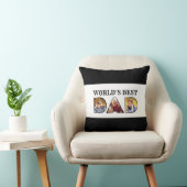 世界の最高のパパ引用文3 Photo Collage クッション (椅子)