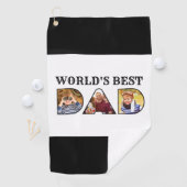 世界の最高のパパ引用文3 Photo Collage ゴルフタオル (インサイチュ)