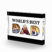 世界の最高のパパ引用文3 Photo Collage Block フォトブロック (右)