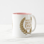 世界の最高のパパ燃料 ツートーンマグカップ (正面右)