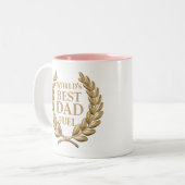 世界の最高のパパ燃料 ツートーンマグカップ (正面左)