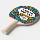 世界の最高のパパ父おもしろいクール漫画書 卓球ラケット (正面アングル)