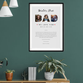 世界の最高のパパ父の日のおもしろい手紙 ポスター