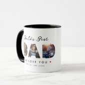 世界の最高のパパ父の日のおもしろい手紙 マグカップ (正面左)