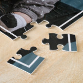 世界の最高のパパ父の日のカスタム写真 ジグソーパズル (側面)