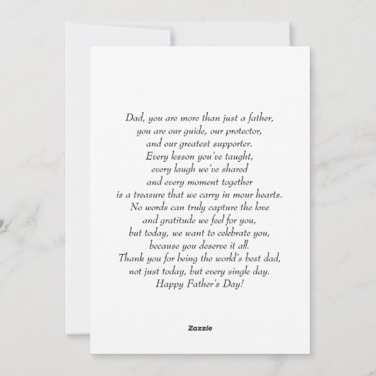 世界の最高のパパ父の日の写真コラージュ シーズンカード (裏面)