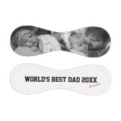 世界の最高のパパ父の日カスタム2写真 野球ボール (パネル)