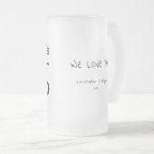 世界の最高のパパ父の日カスタム フロストグラスビールジョッキ (正面右)