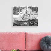 世界の最高のパパ父の日キャンバス印刷 キャンバスプリント (インサイチュ (リビング))