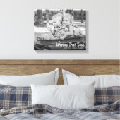 世界の最高のパパ父の日キャンバス印刷 キャンバスプリント (インサイチュ (寝室))