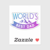 世界の最高のパパ父の日 シール (シート)