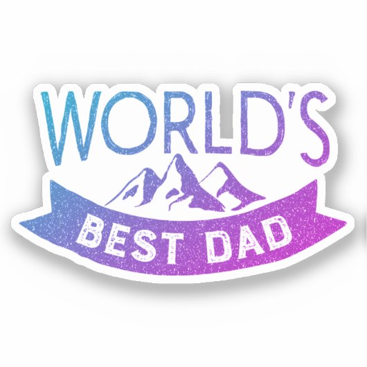 世界の最高のパパ父の日 シール (正面)