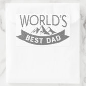 世界の最高のパパ父の日 長方形シール (バッグ)