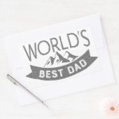 世界の最高のパパ父の日 長方形シール (封筒)