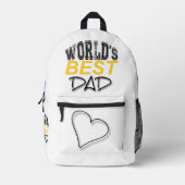 世界の最高のパパ父の日BP プリントバックパック (正面)