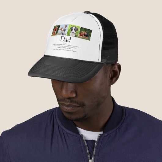 世界の最高のパパ父定義フォトおもしろい キャップ (インサイチュ)