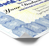 世界の最高のパパ証明書ポスター ポスター (角)