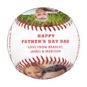 世界の最高のパパ野球カスタムの写真名 野球ボール (裏面)