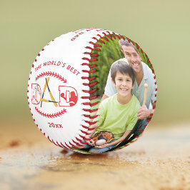 世界の最高のパパ野球カスタムの写真名 野球ボール