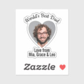 世界の最高のパパ顔個人 シール (シート)