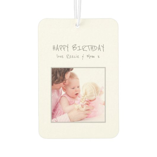 世界の最高のパパ2写真カスタム カーエアーフレッシュナー (裏面)