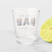 世界の最高のパパ3フォトコラージュ ショットグラス (裏面)